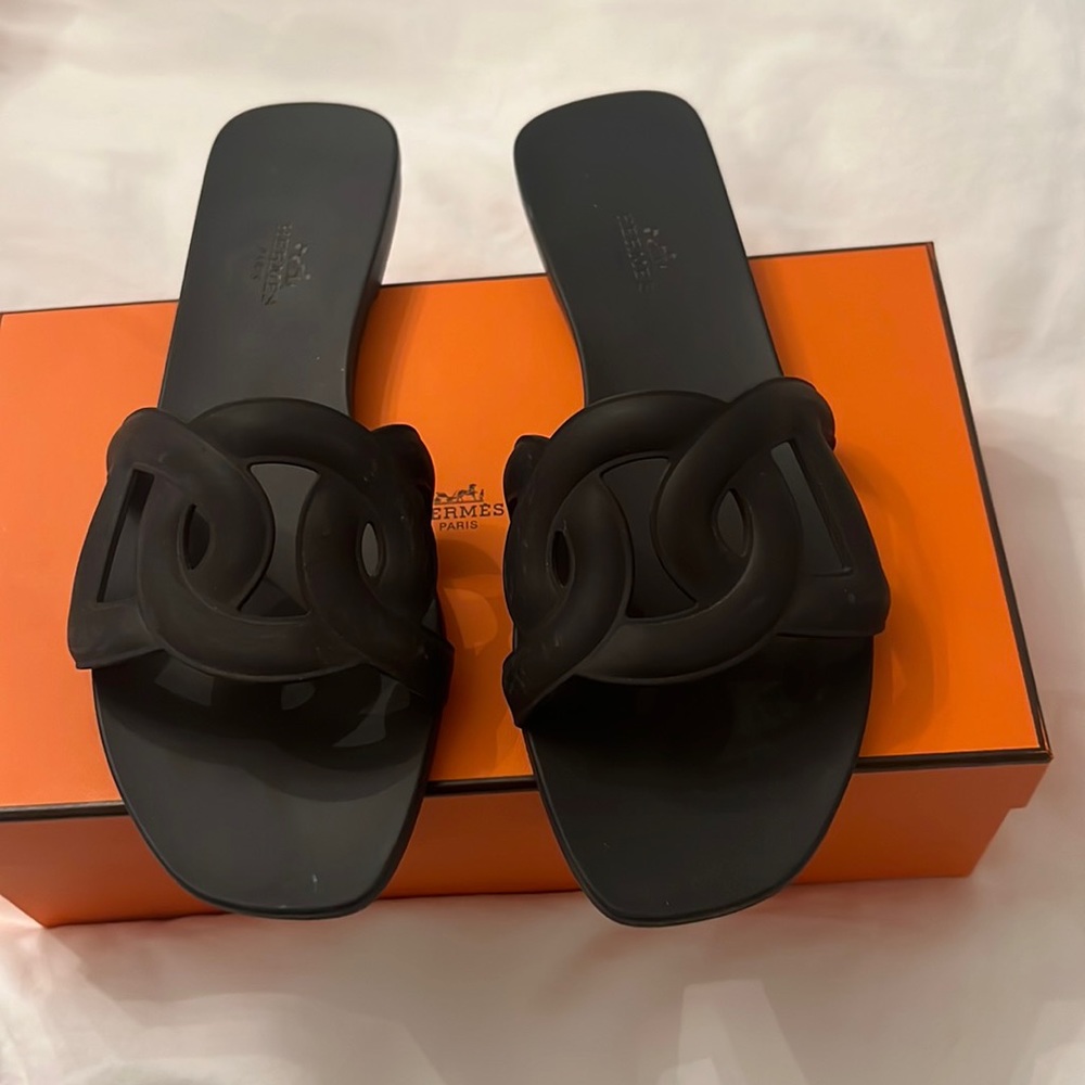 Hermes Aloha sandal - size 39 noir